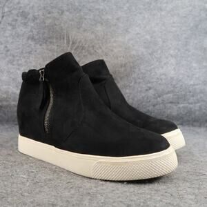 Universal Thread Shoes Womens 11 Sneakers Fashion Wedge Zip Casual Comfort Black